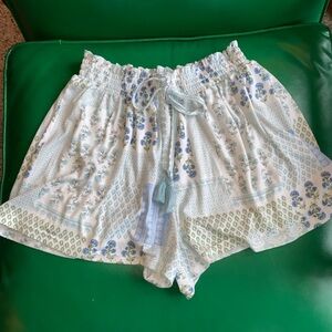 Laura Ashley Blue and Green Floral Skirt NWOT